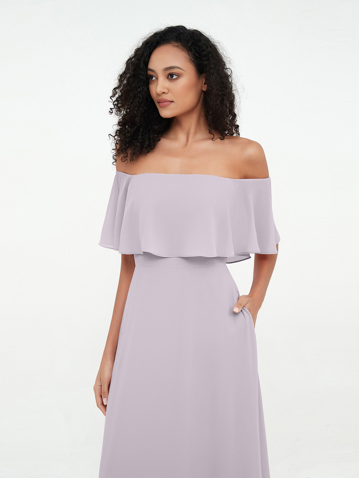Azalea Chiffon Off-Shoulder Gown Azalea 30