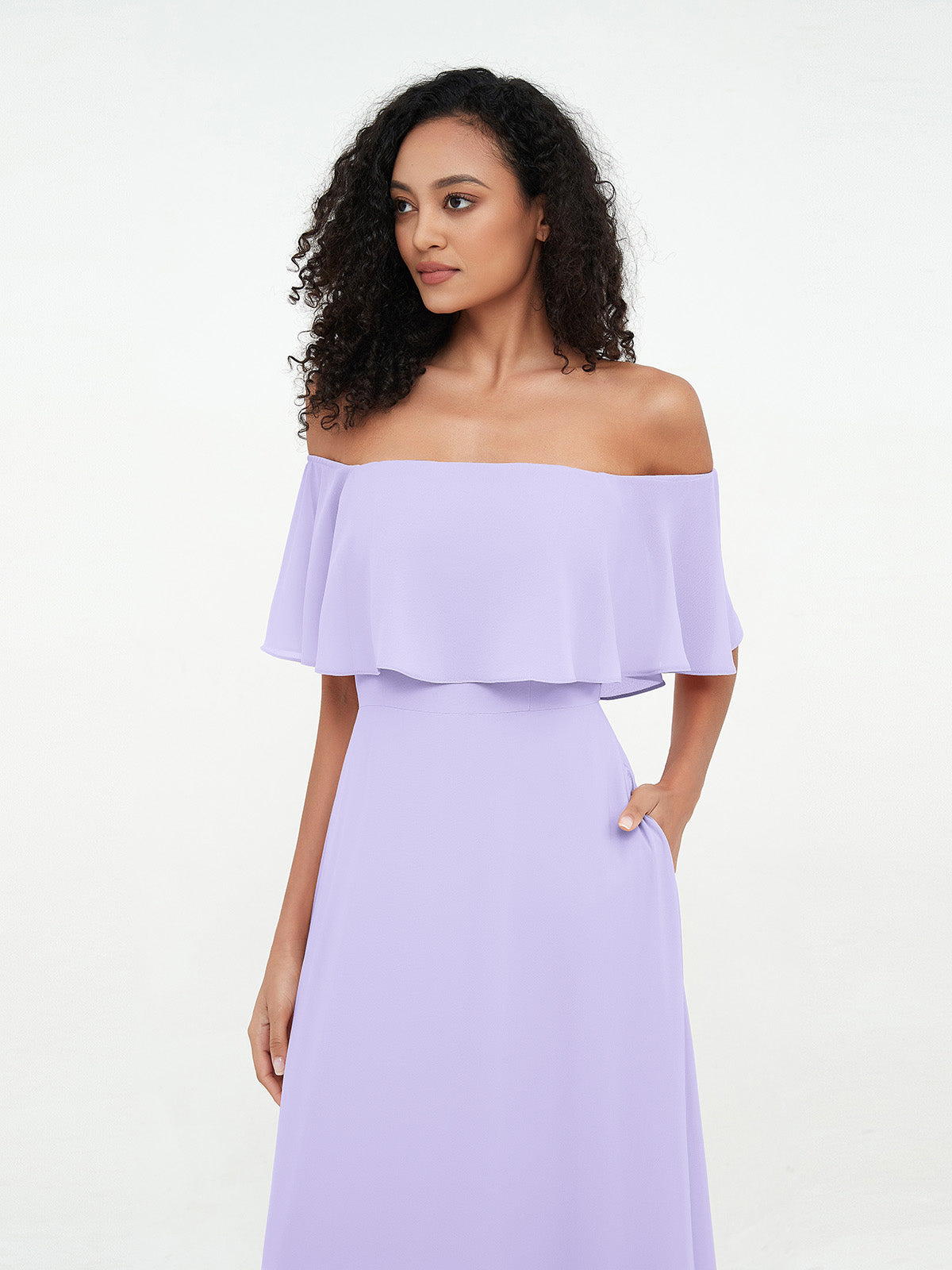 Azalea Chiffon Off-Shoulder Gown Azalea 25