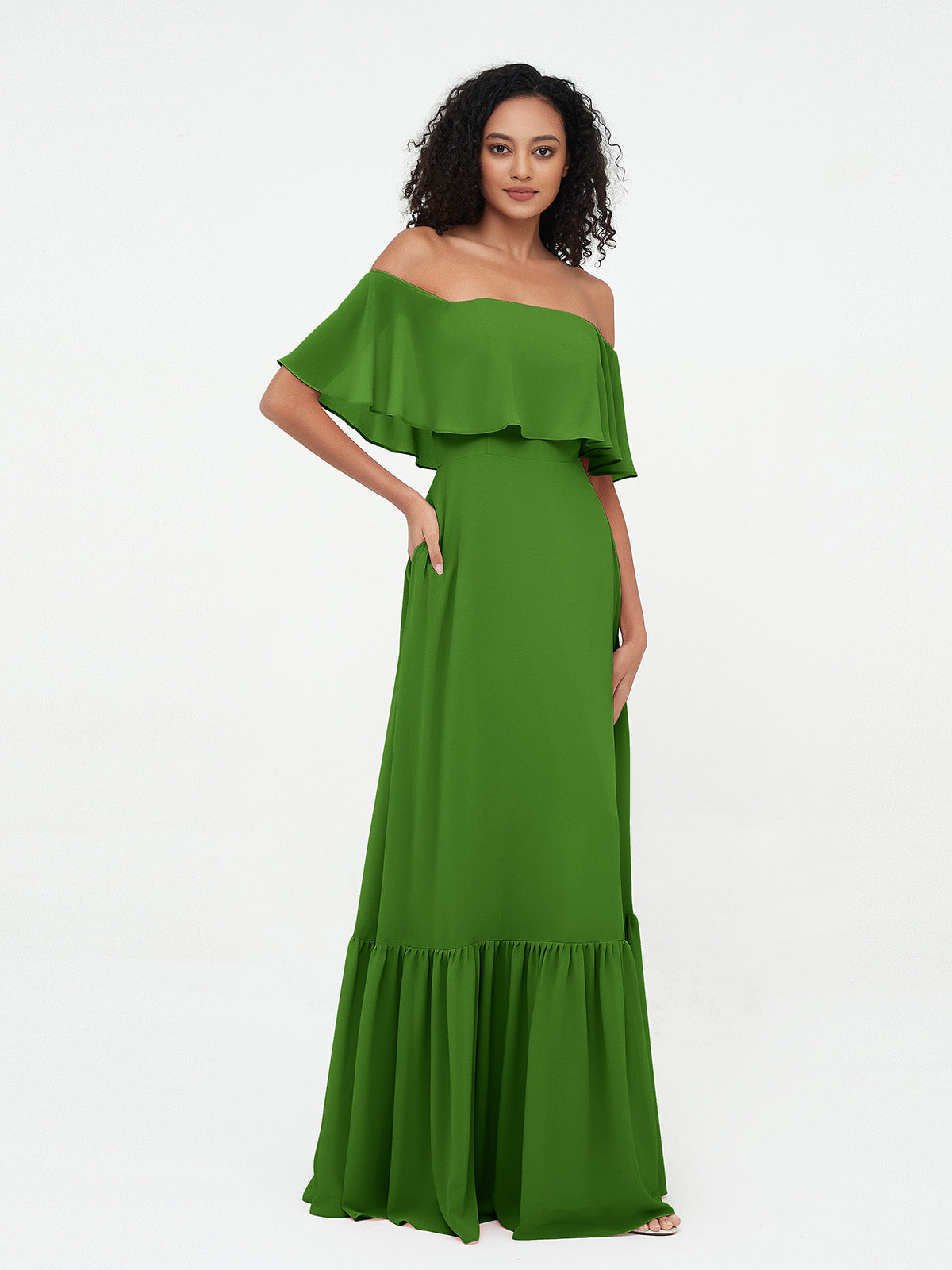 Azalea Chiffon Off-Shoulder Gown Azalea 19
