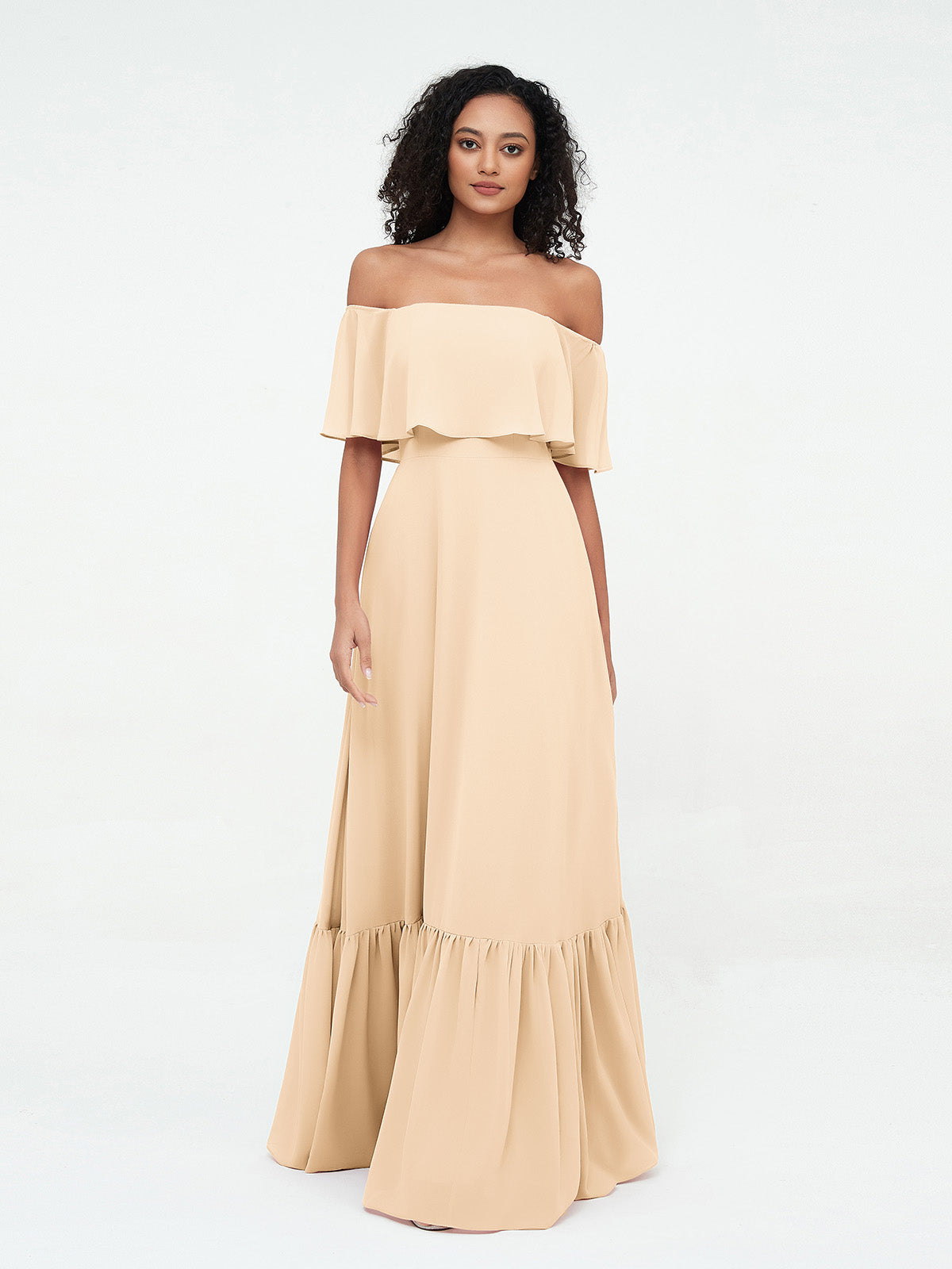 Azalea Chiffon Off-Shoulder Gown Azalea 11