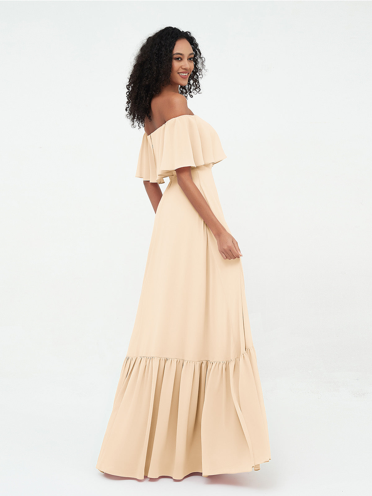 Azalea Chiffon Off-Shoulder Gown Azalea 13
