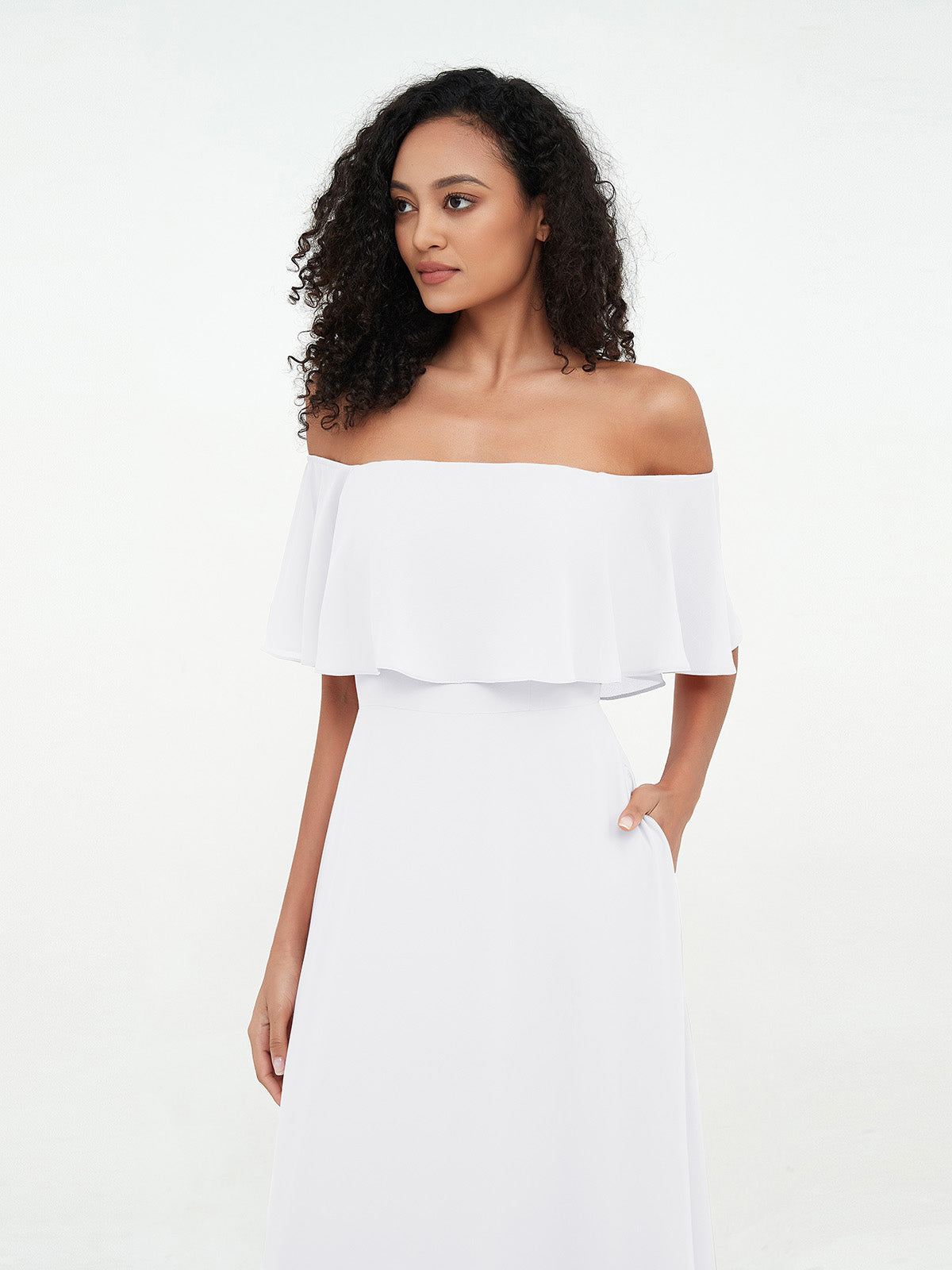Azalea Chiffon Off-Shoulder Gown Azalea 10