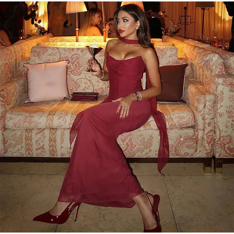Arabella Chiffon Mermaid Dress Custom Color( Add the color in the Order special instructions) 5
