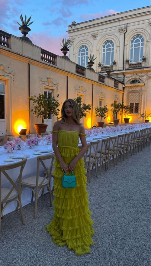 Isla Chiffon Off-Shoulder Gown AS PHOTO 1