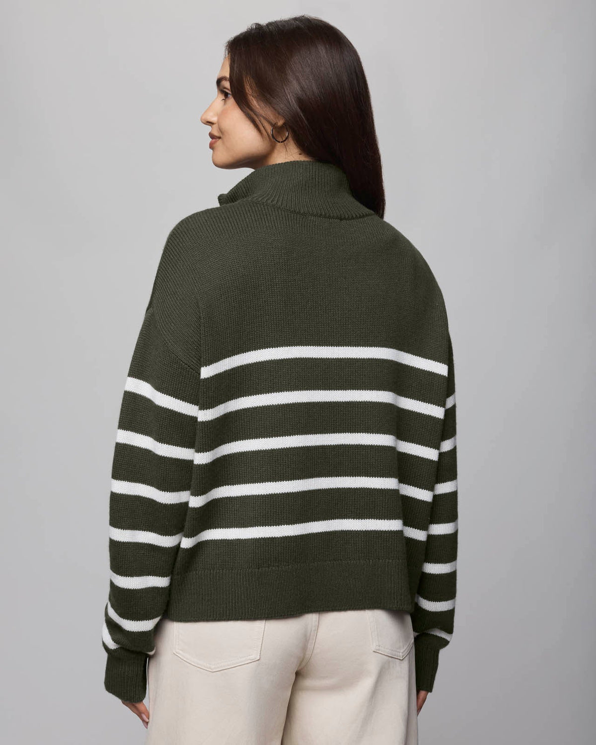 Georgie Knit Sweater in Stripe Green 4