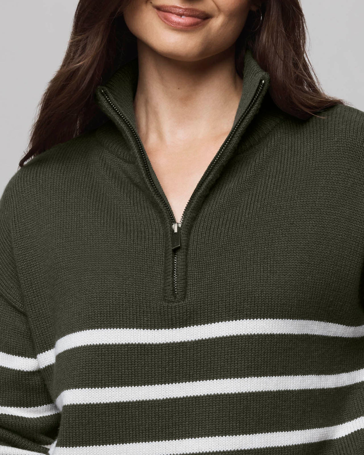 Georgie Knit Sweater in Stripe Green 6