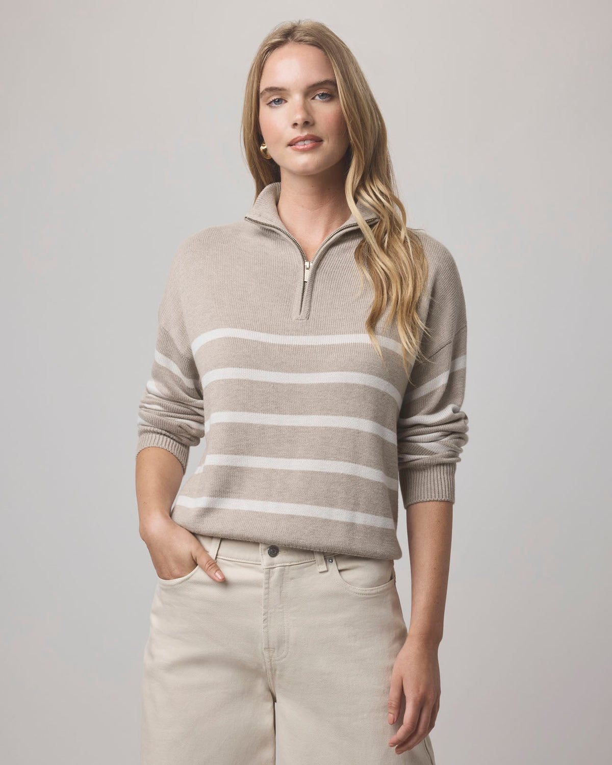 Georgie Knit Sweater in Stripe Green 7