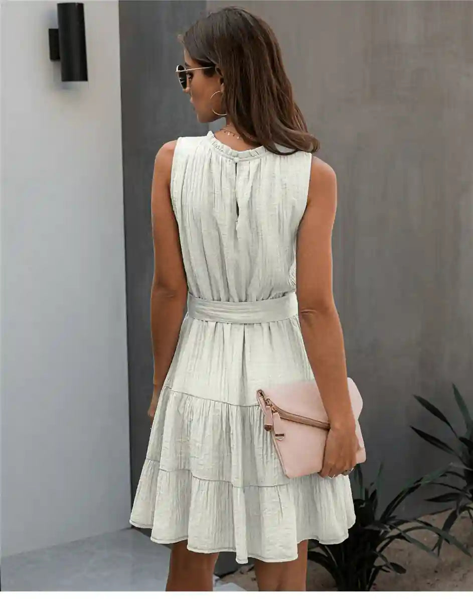 Celeste Linen Boho Mini Dress 2