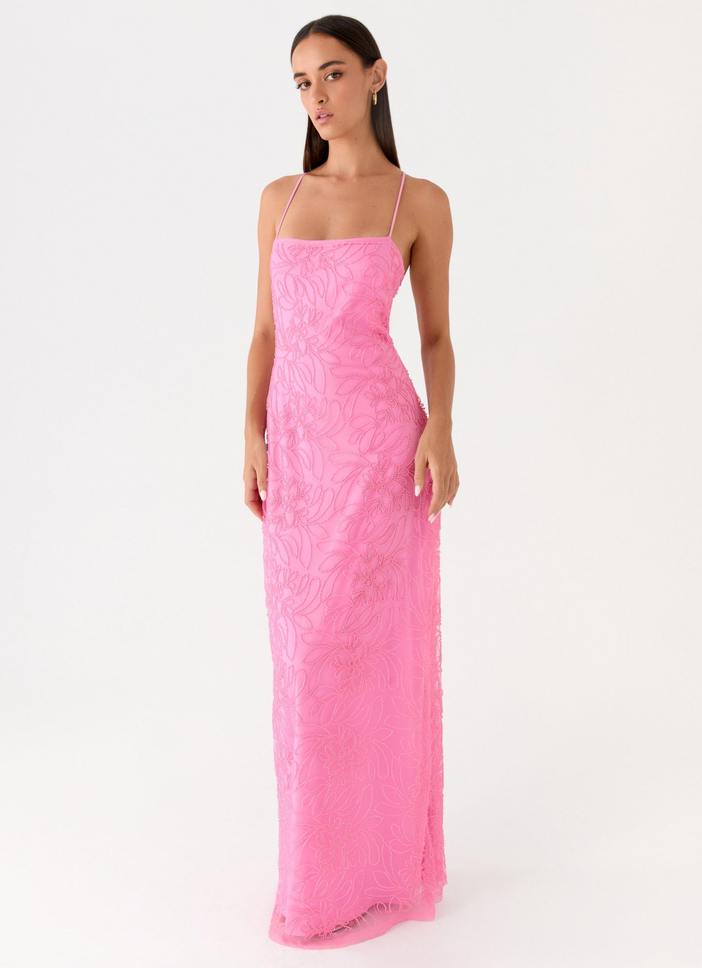 Wonyoung Beaded Maxi Dress in Blush Pink 6