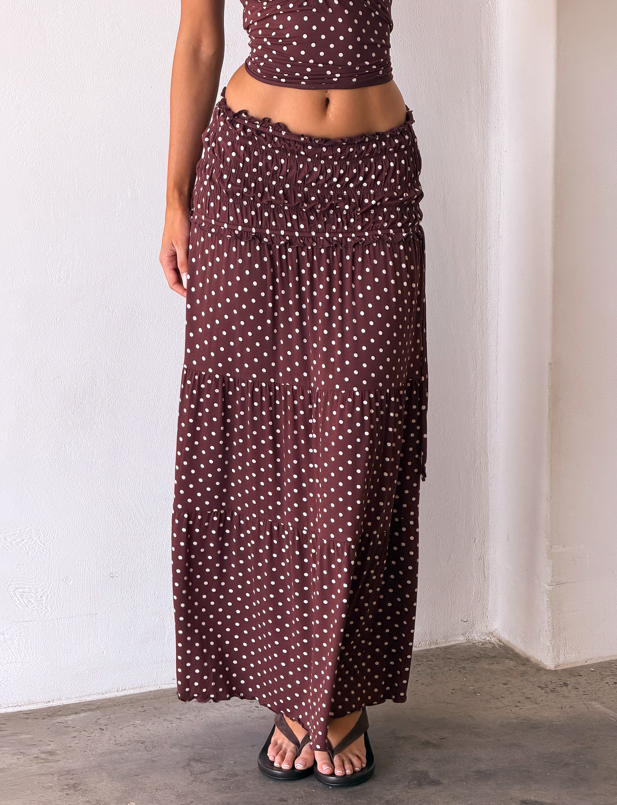 Denali Maxi Skirt in Brown Dot BROWN DOT 2