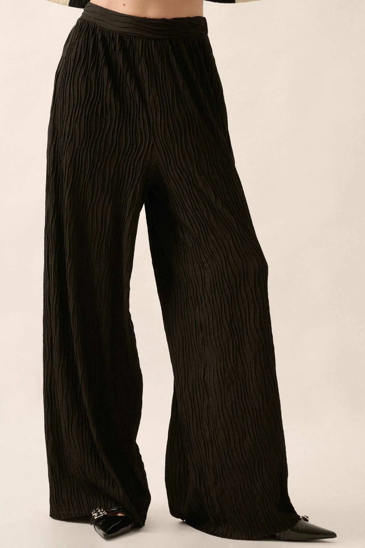 Adelaide Wide Leg Knit Pants Black 7
