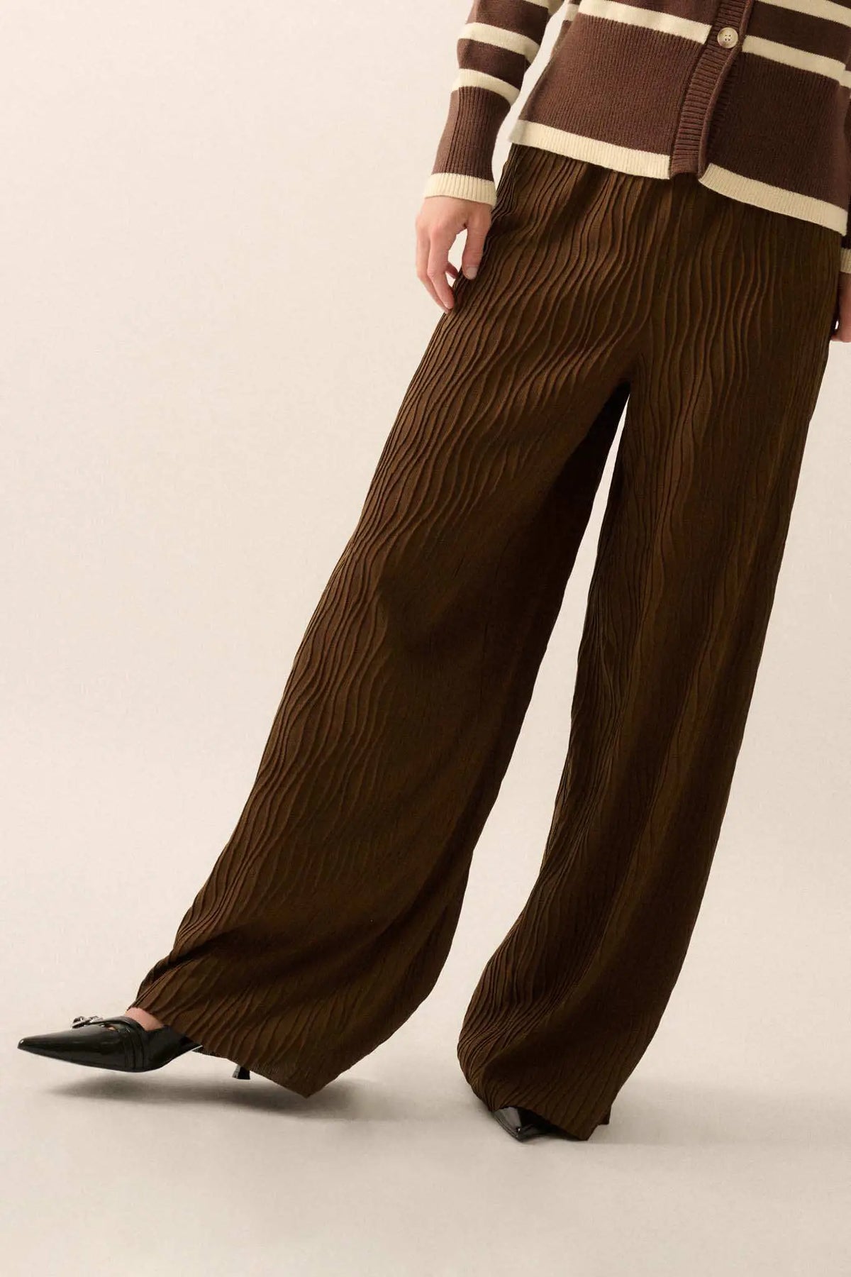 Adelaide Wide Leg Knit Pants Black 2