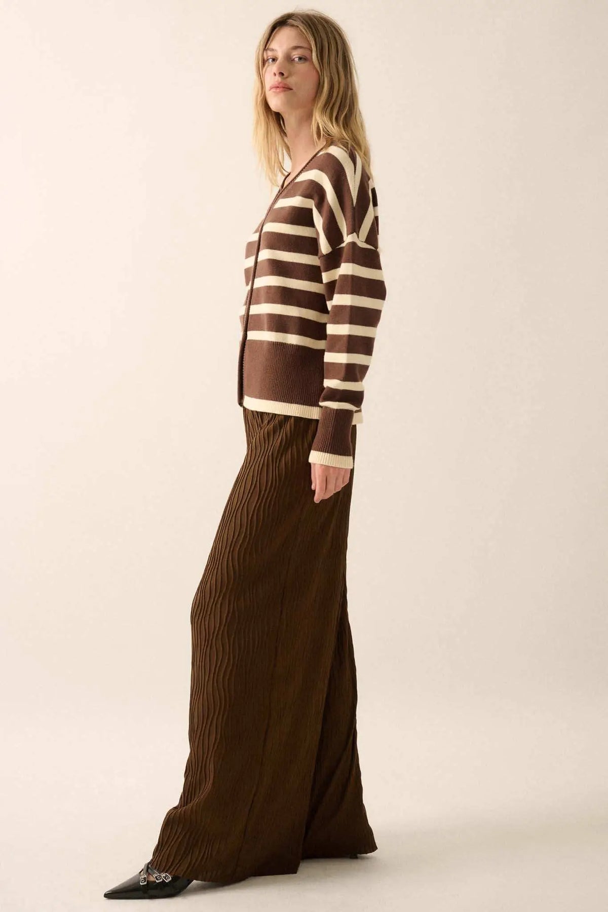 Adelaide Wide Leg Knit Pants Espresso 4