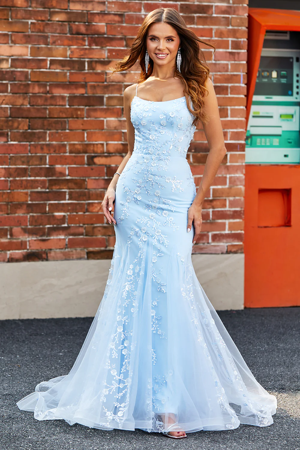 Celestine Beaded Mermaid Gown Blush 3