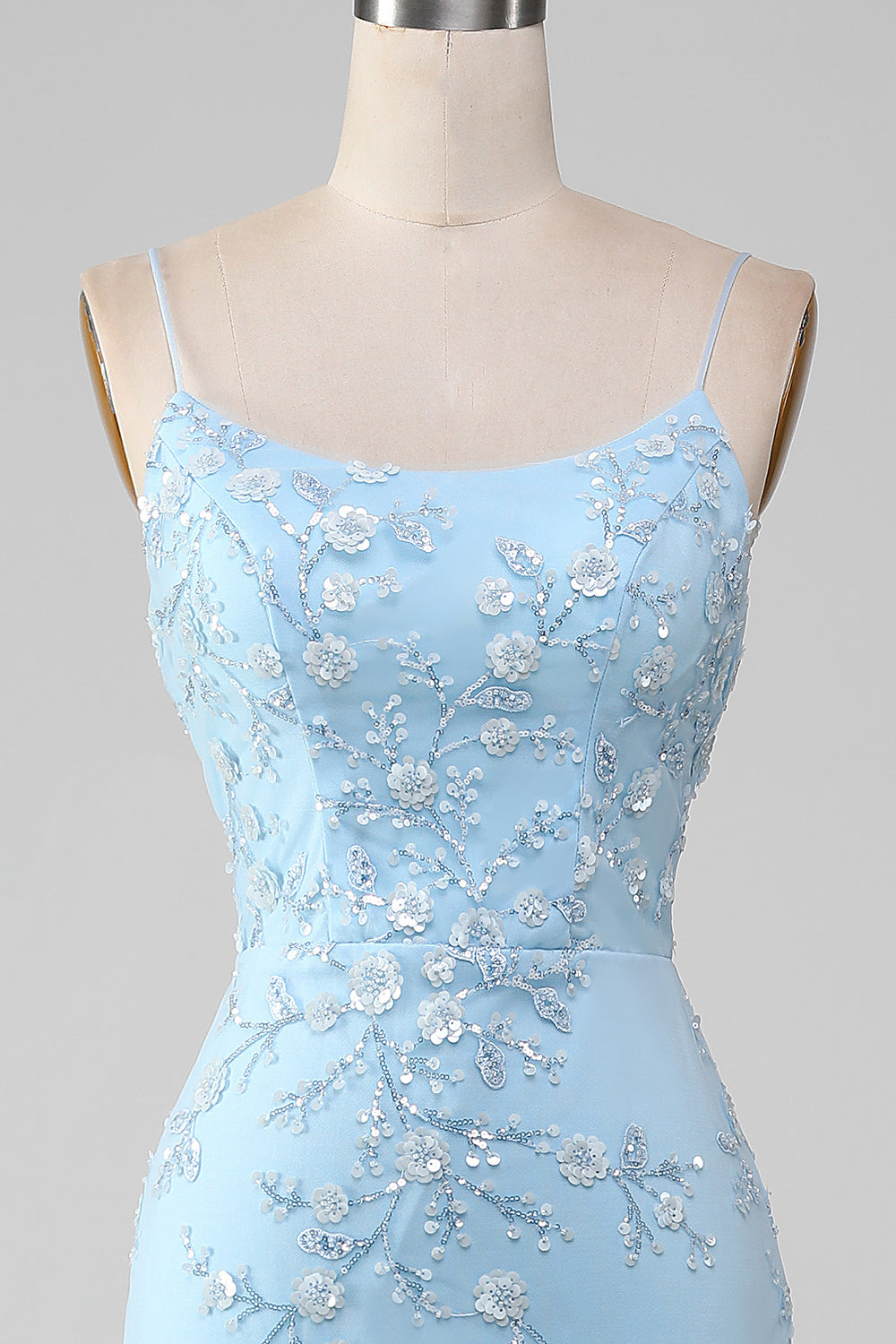Celestine Beaded Mermaid Gown Blush 7