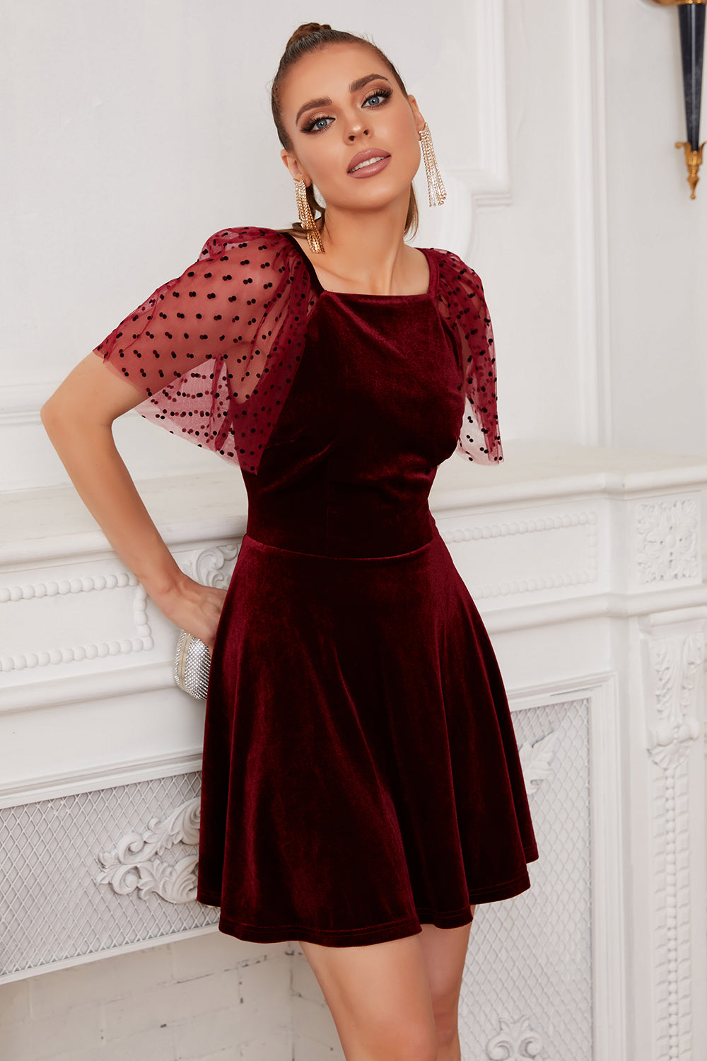 Margot Velvet Cocktail Dress Multi 8