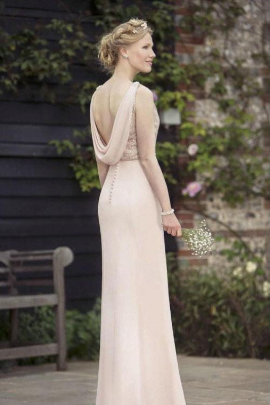Ophelia Lace A-Line Mini Dress line/Princess Sexy Chiffon Bridesmaid Dresses Long Prom Dress 3