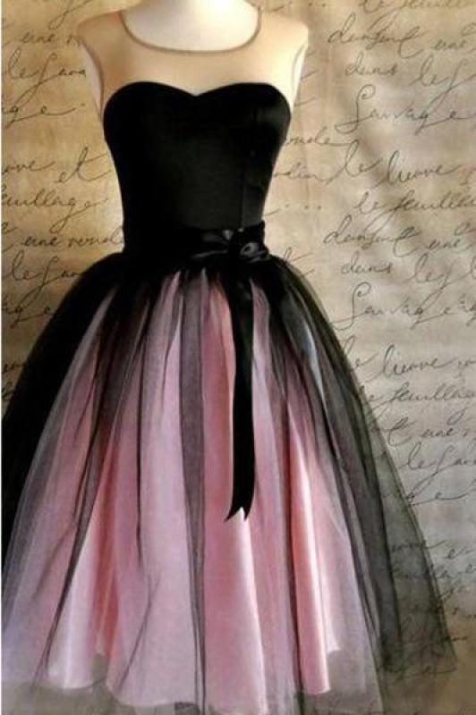 Ophelia Lace A-Line Mini Dress line Sleeveless Vintage Ribbons Belt Tulle Short Prom Party Dress Sweet 16 Dresses 1
