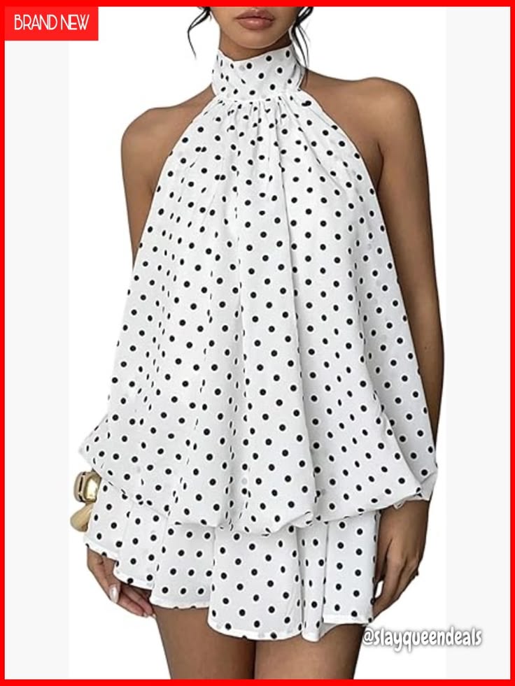 Keturah Chiffon Halter Mini Dress White 1