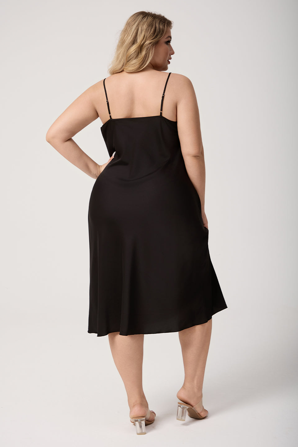 Xanthe Satin Cowl Neck Slip Dress Teal 2