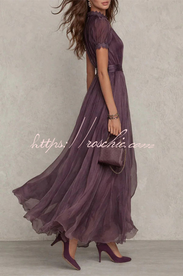 Ophelia Chiffon Maxi Dress Pink 6