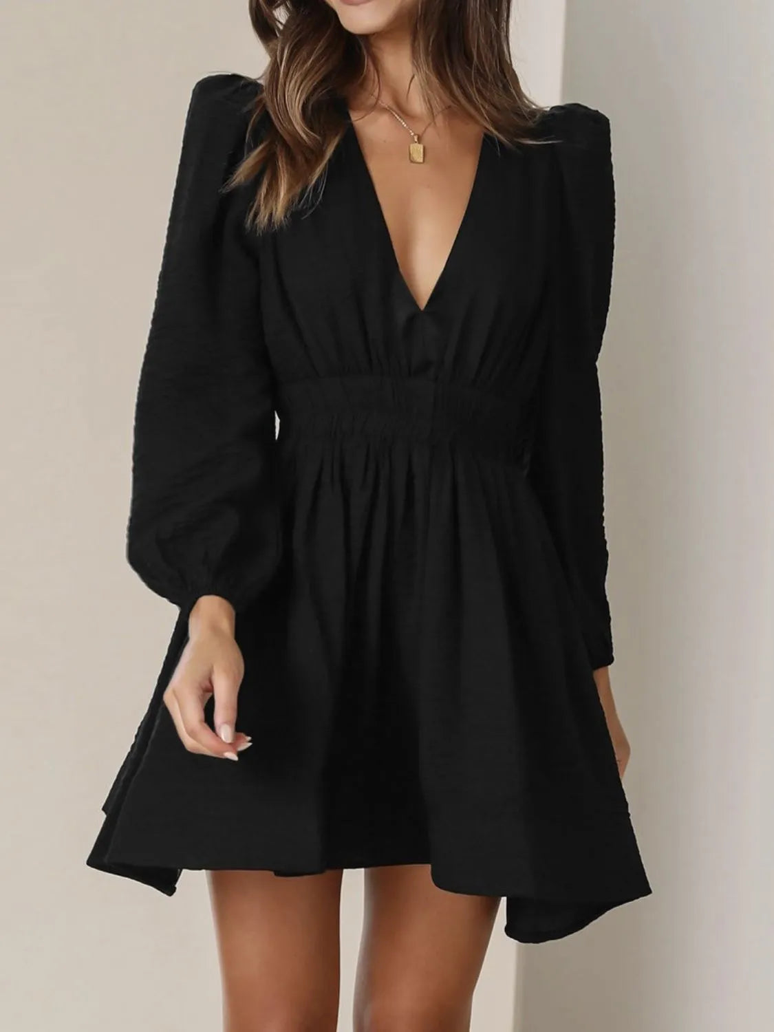 Violetta Ruched V-Neck Dress Multi 21