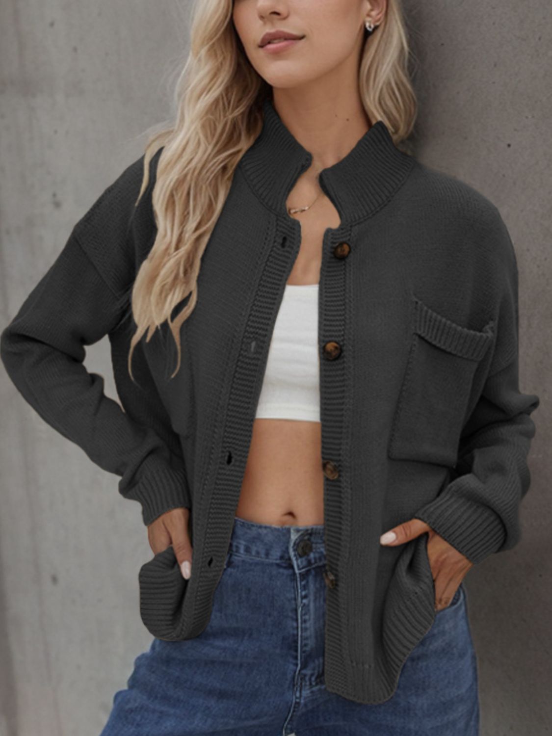 Margot Long Knit Cardigan Coffee Brown 3