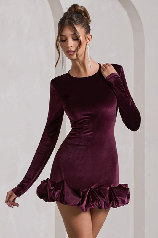 Vivienne Velvet Maxi Dress Purple 1