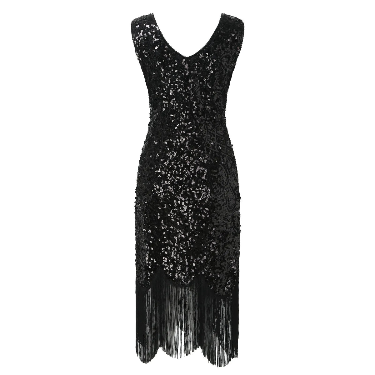Margot Black Sequin Mini Dress Black 1