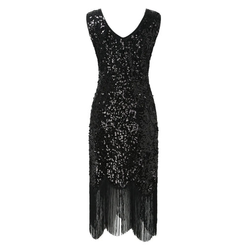 Margot Black Sequin Mini Dress Black 1