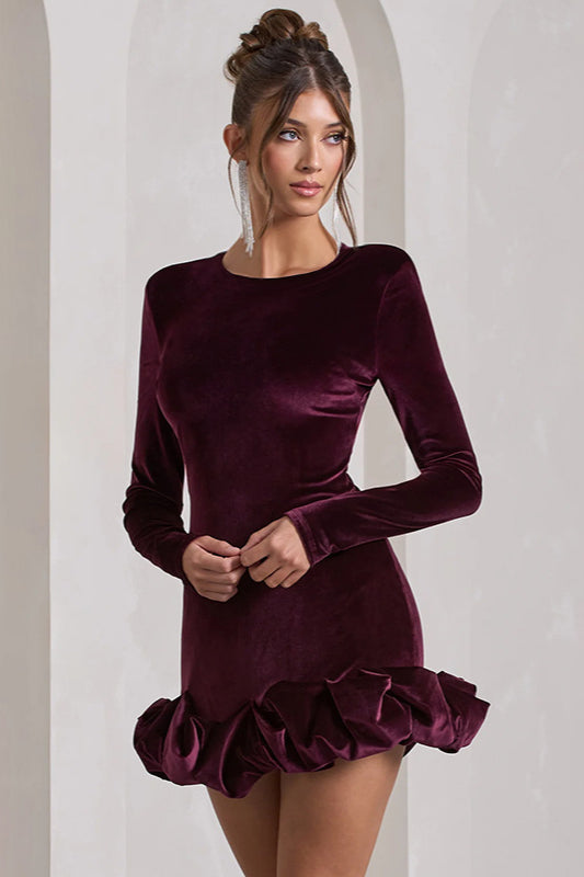 Vivienne Velvet Maxi Dress Purple 3