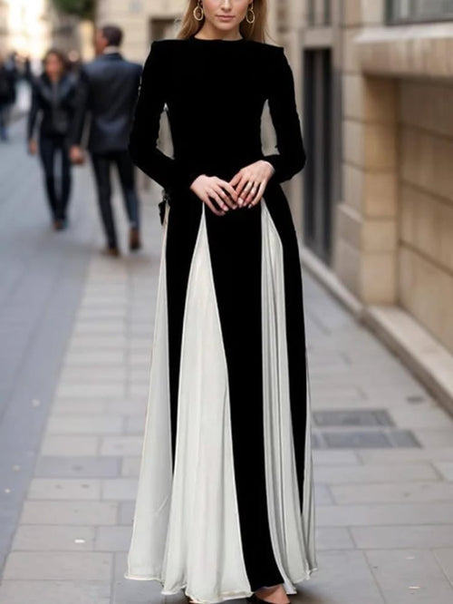 Zora Long Sleeve Tulle Maxi Dress Black 1