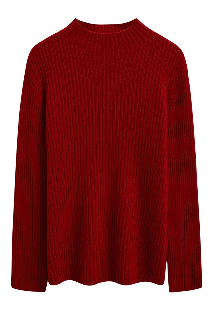 Arabella Knit Sweater in Burgundy Burgundy 1