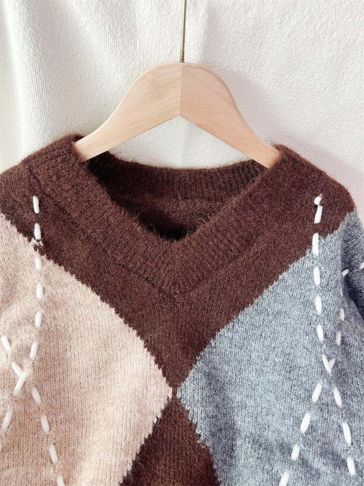 Margot Argyle Knit Sweater Dress Multi 10