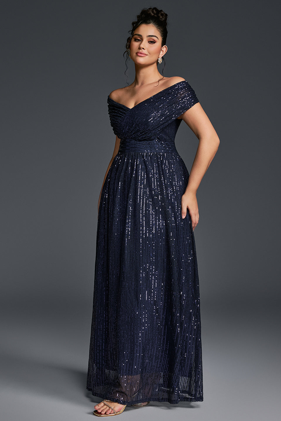 Valentina Sequin Maxi Dress in Emerald Green 10