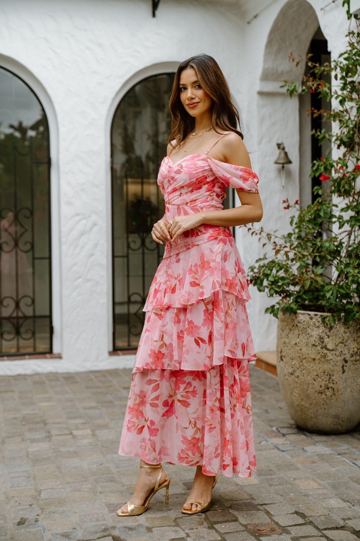 Jenna Floral Maxi Dress Pink 3