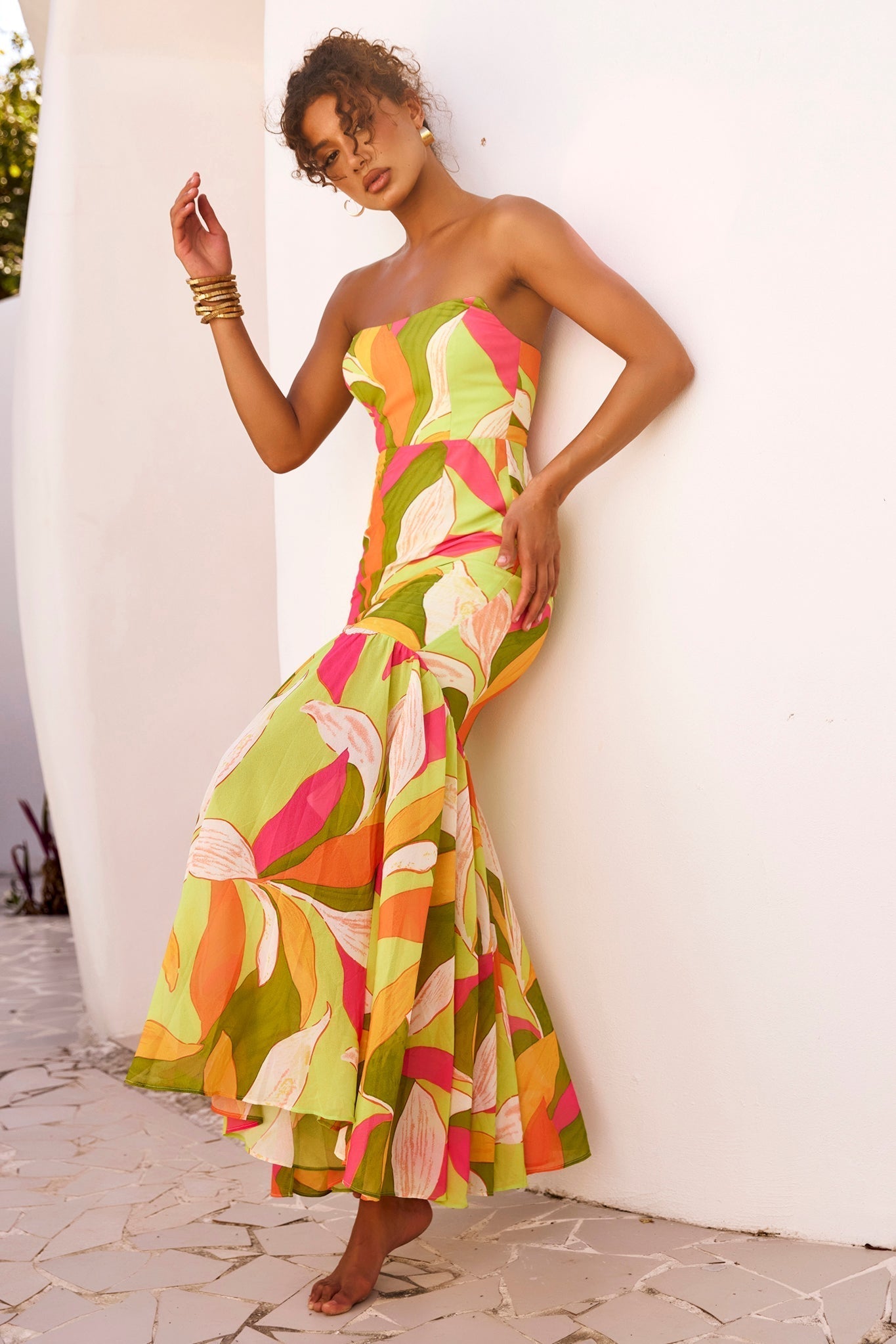 Margot All For Her Maxi Dress Green Multi 1