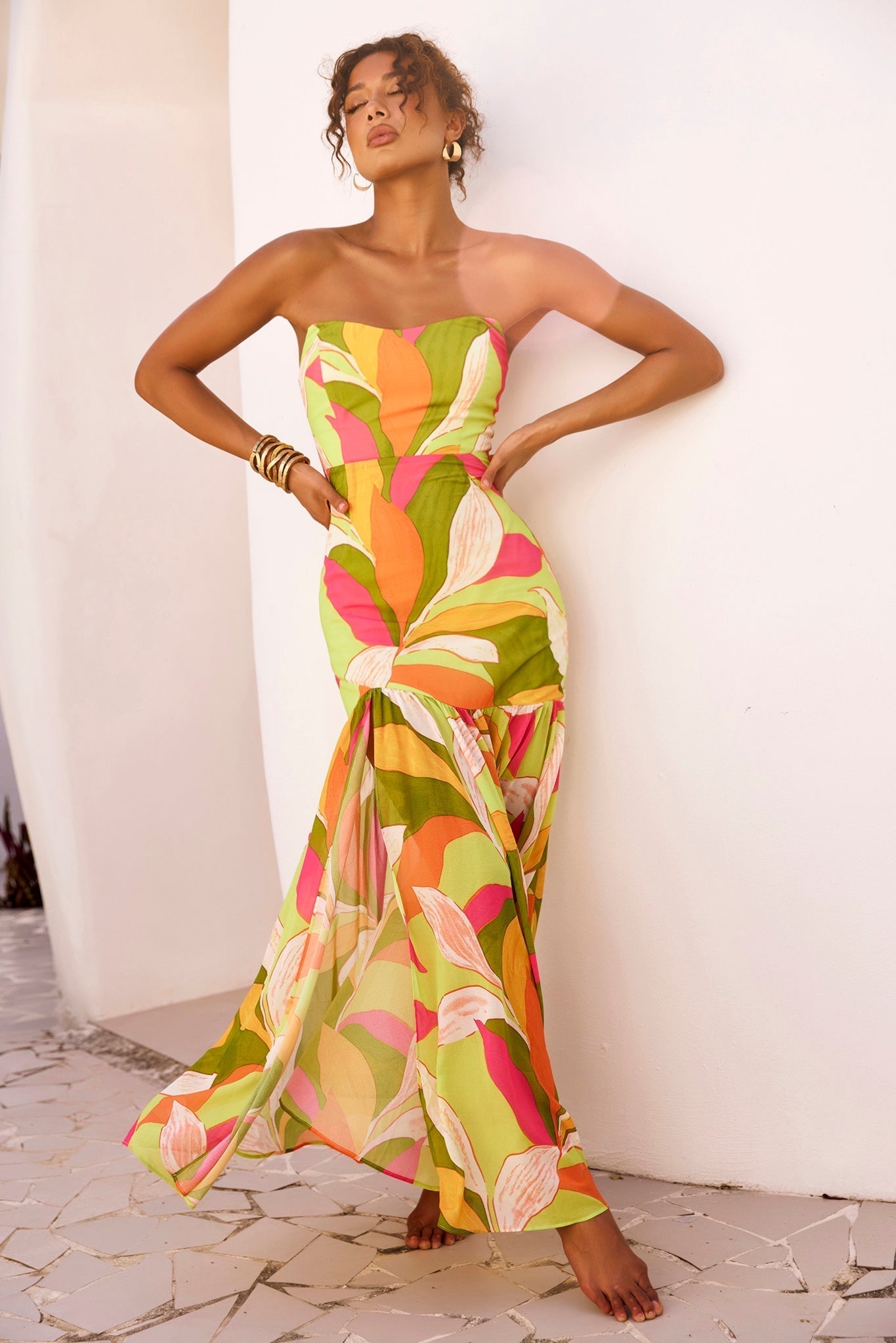 Margot All For Her Maxi Dress Green Multi 2