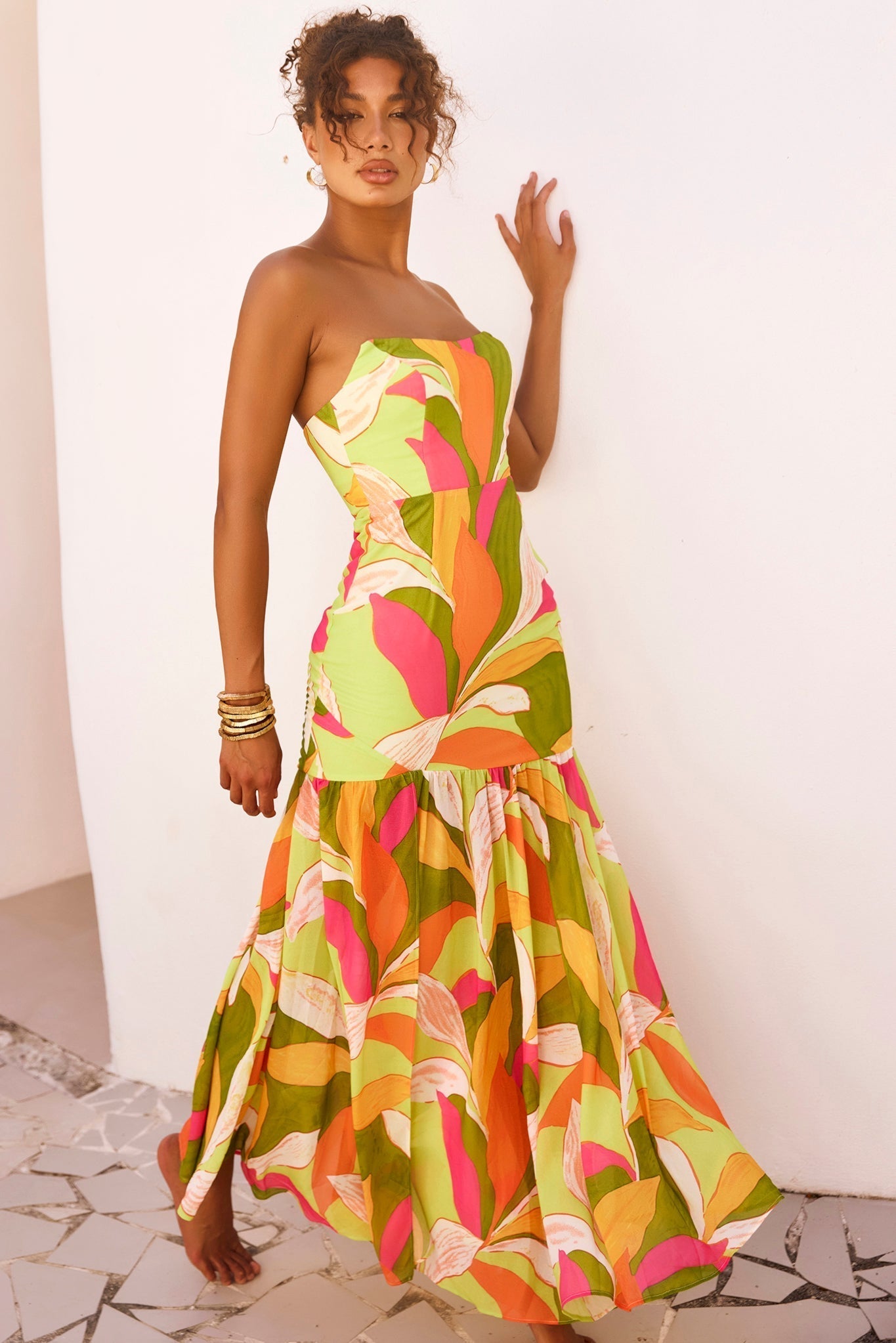 Margot All For Her Maxi Dress Green Multi 3