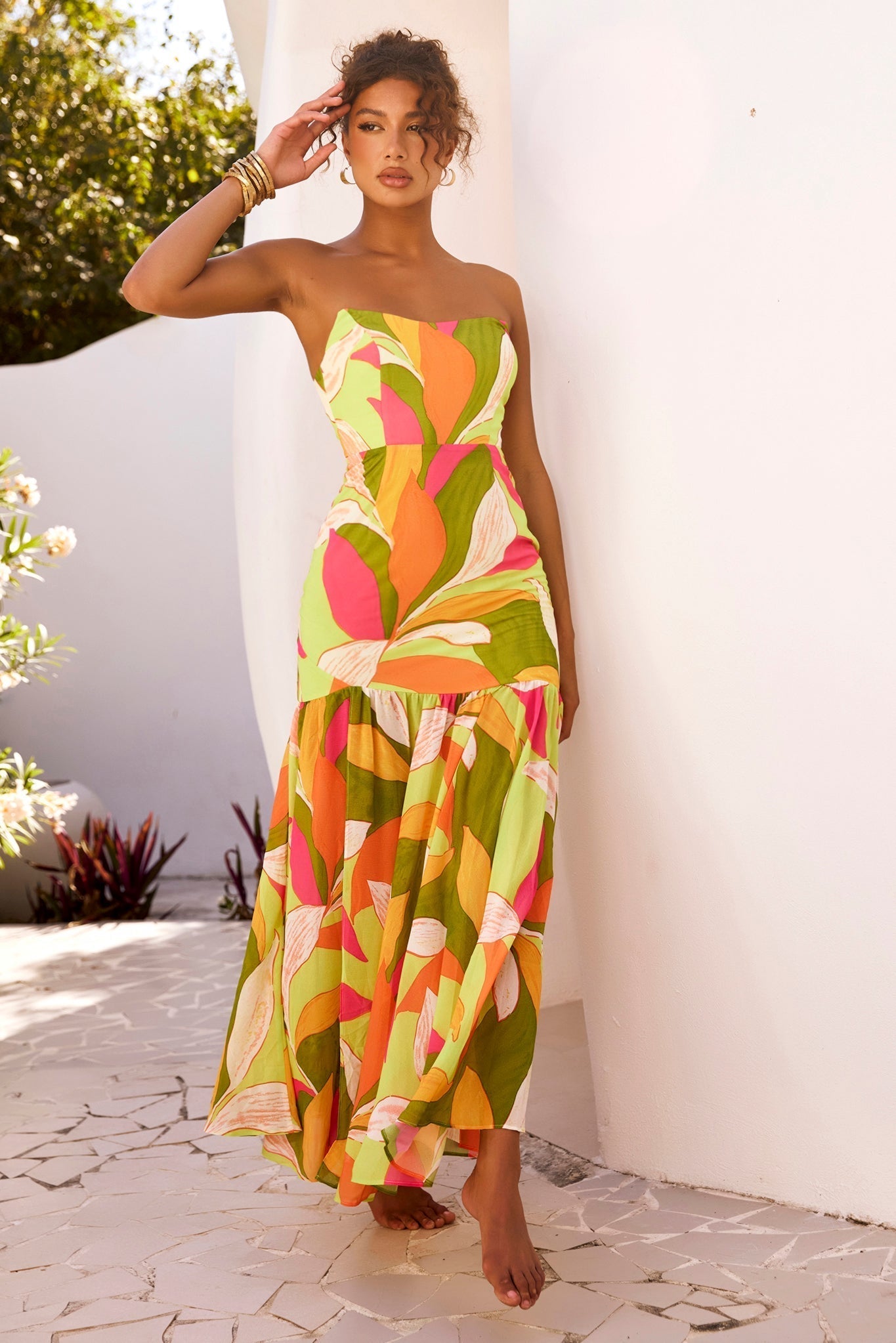 Margot All For Her Maxi Dress Green Multi 8