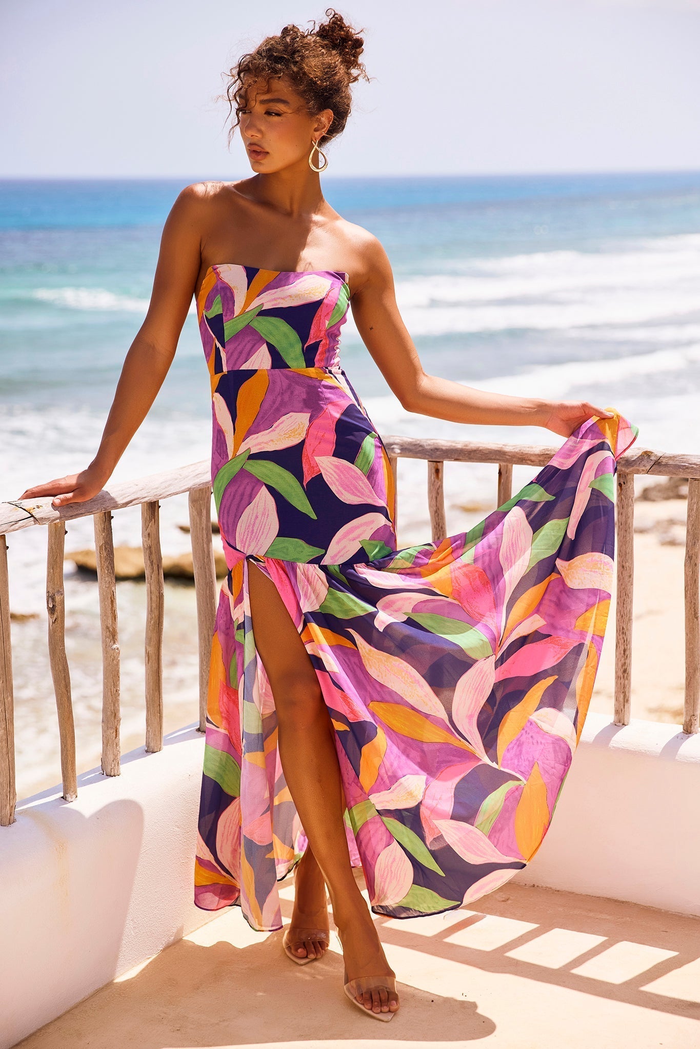 Margot All For Her Maxi Dress Navy Multi 1