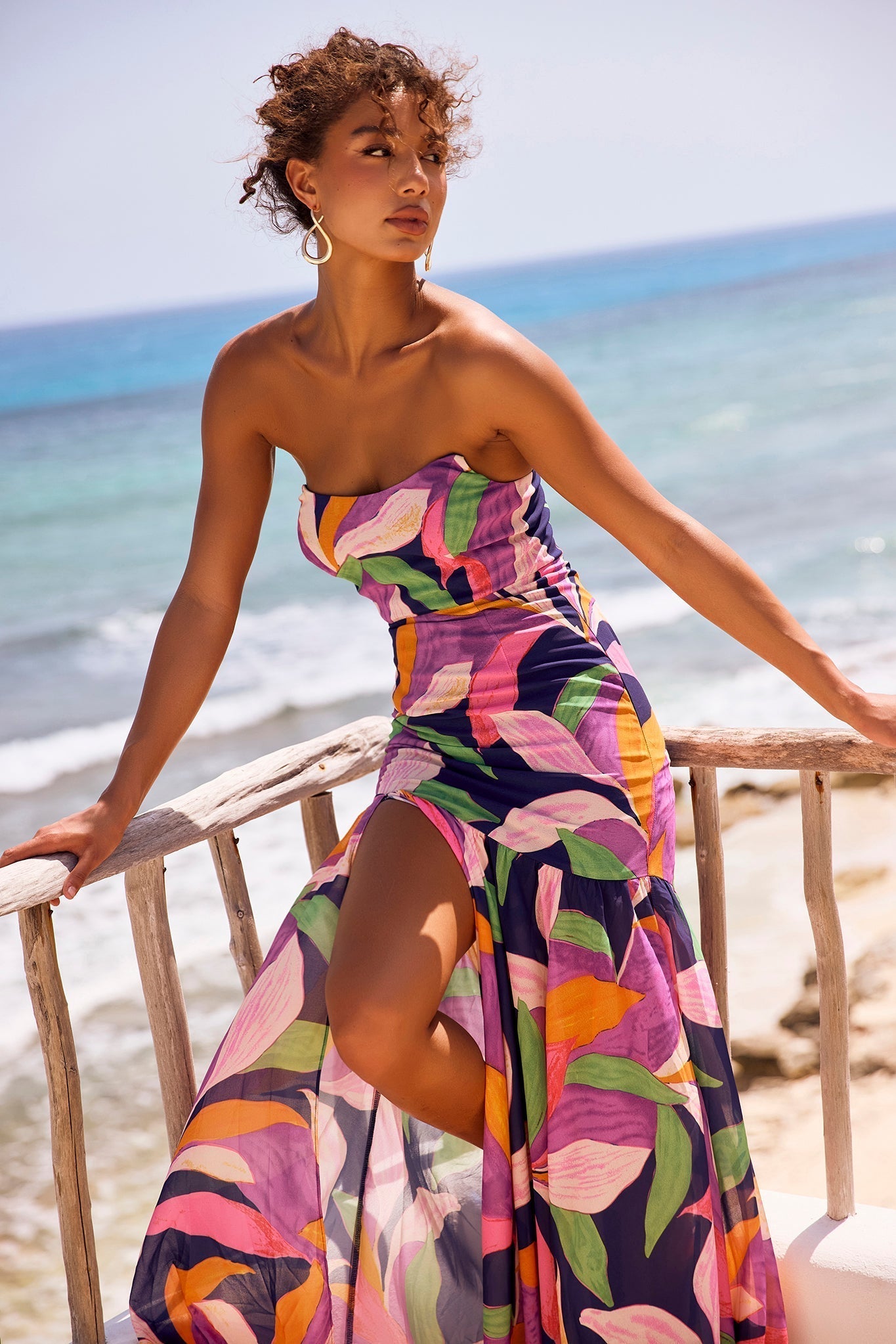 Margot All For Her Maxi Dress Navy Multi 4
