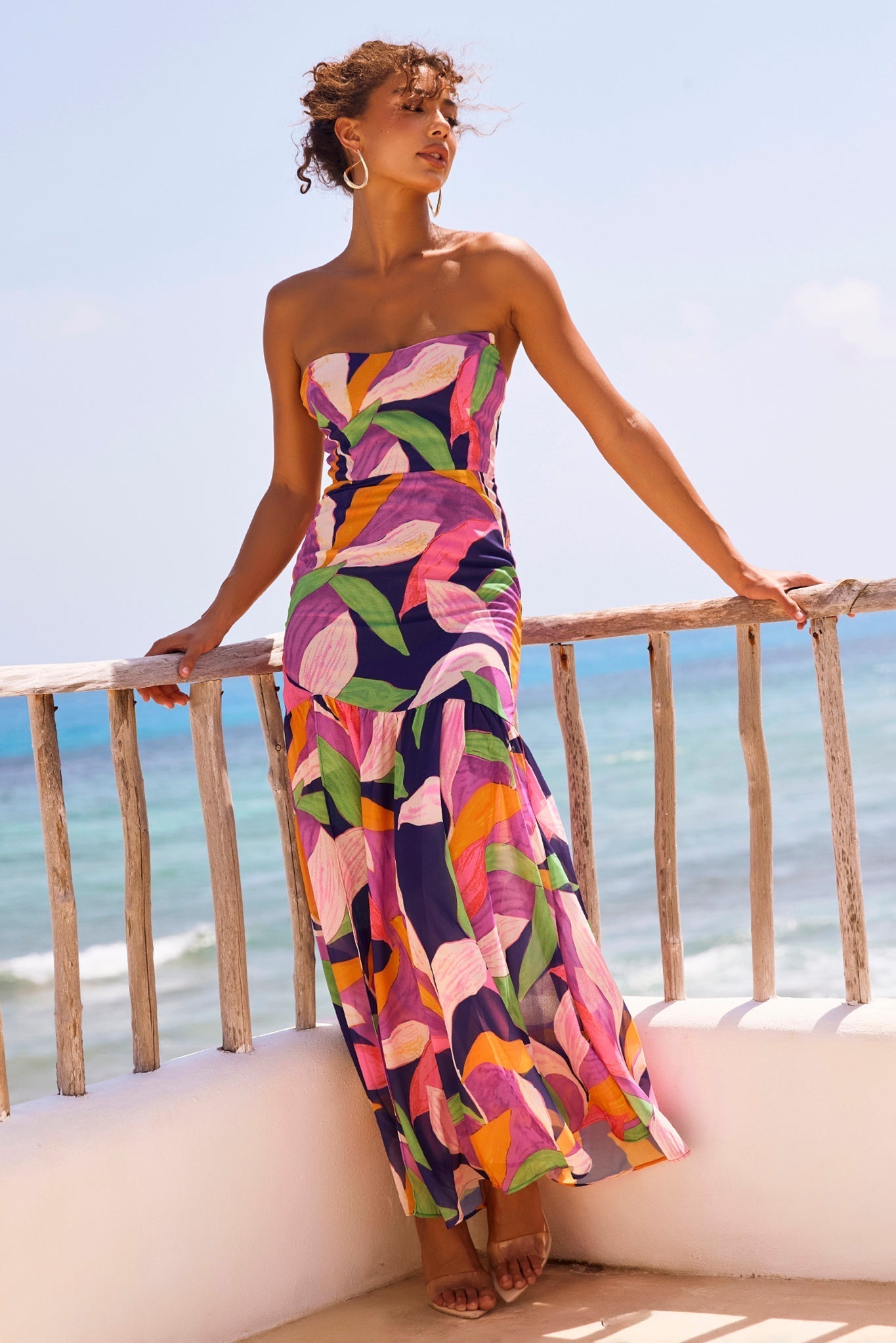 Margot All For Her Maxi Dress Navy Multi 9