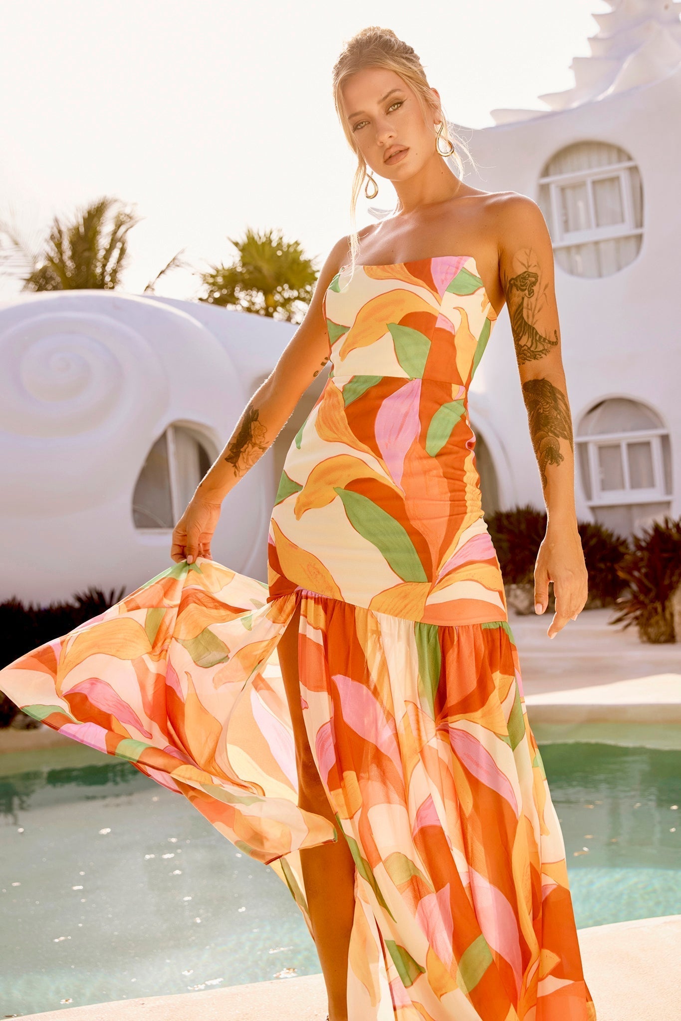 Margot All For Her Maxi Dress Orange Multi 6