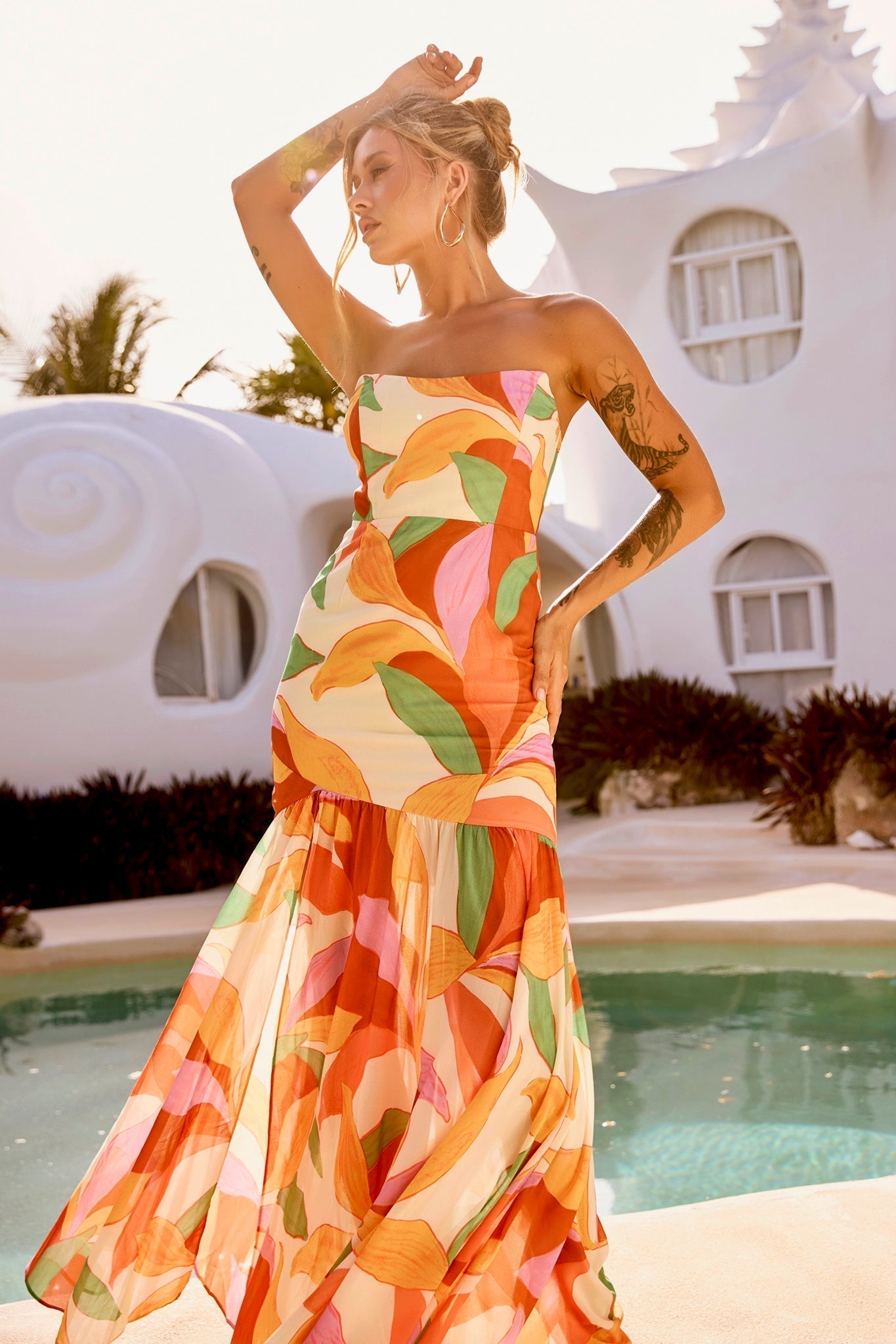 Margot All For Her Maxi Dress Orange Multi 7