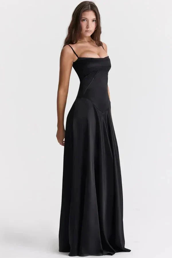 Cecilia Corset Maxi Dress Black 6