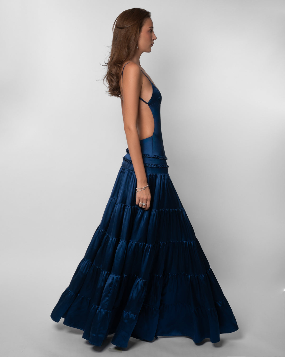 Valentina Cutout Maxi Dress Blue 4