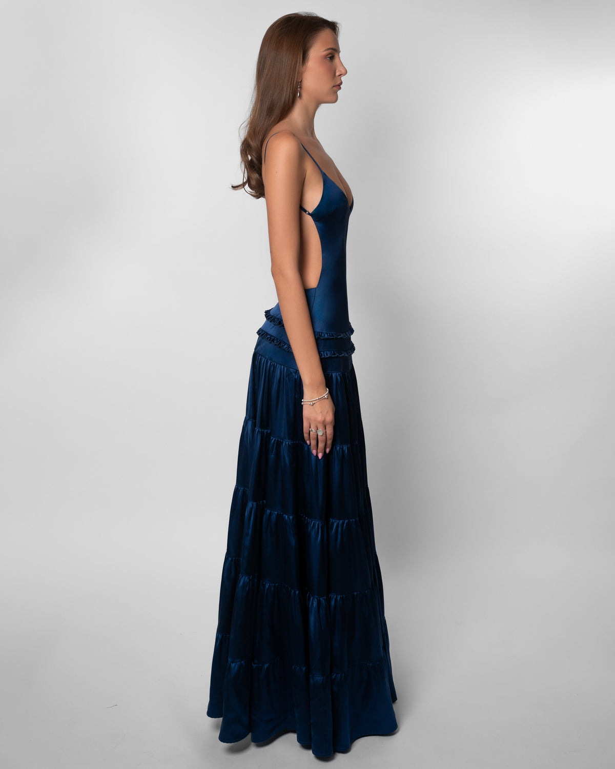 Valentina Cutout Maxi Dress Blue 5