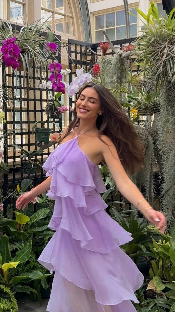 Margot Linen Maxi Dress in Sunshine Lilac 8
