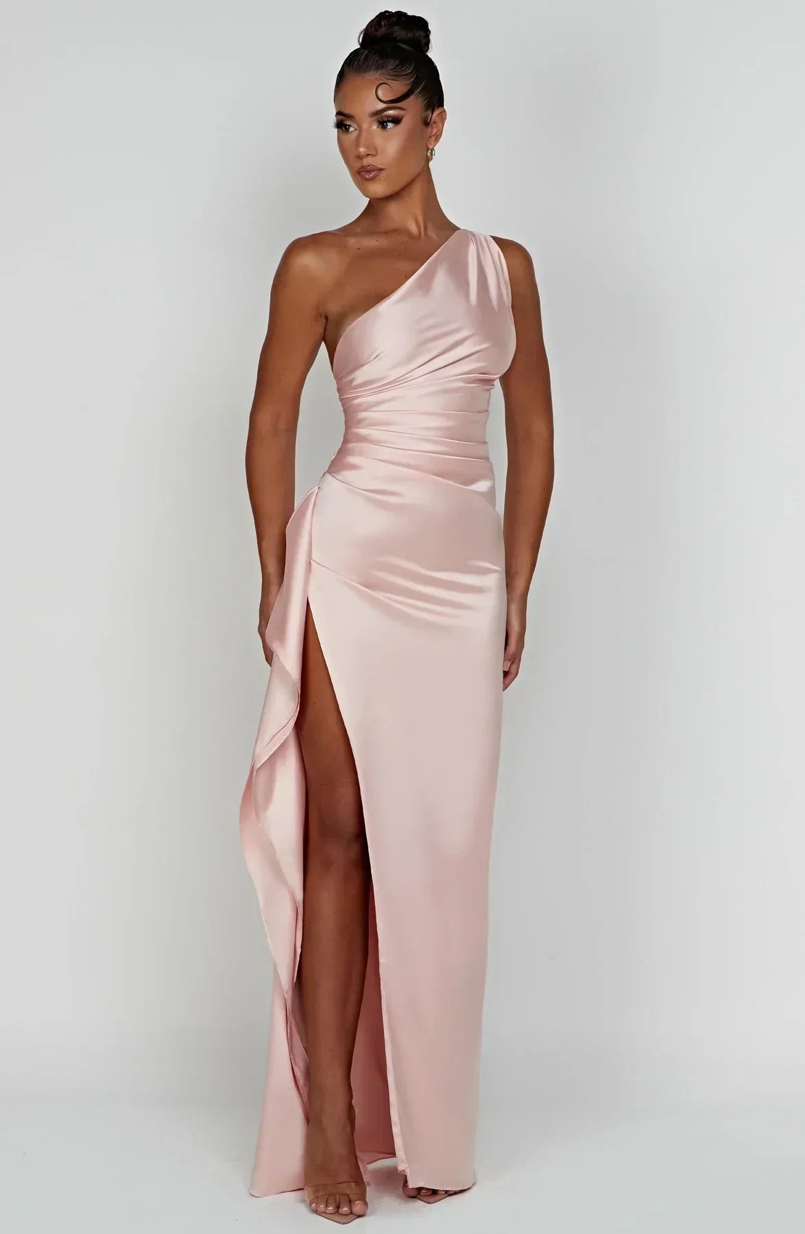 Adelaide Satin Slit Dress Multi 8